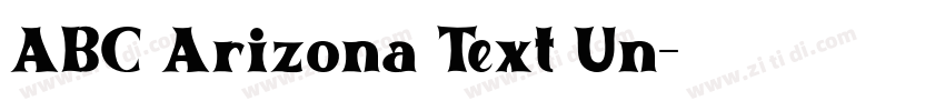 ABC Arizona Text Un字体转换
